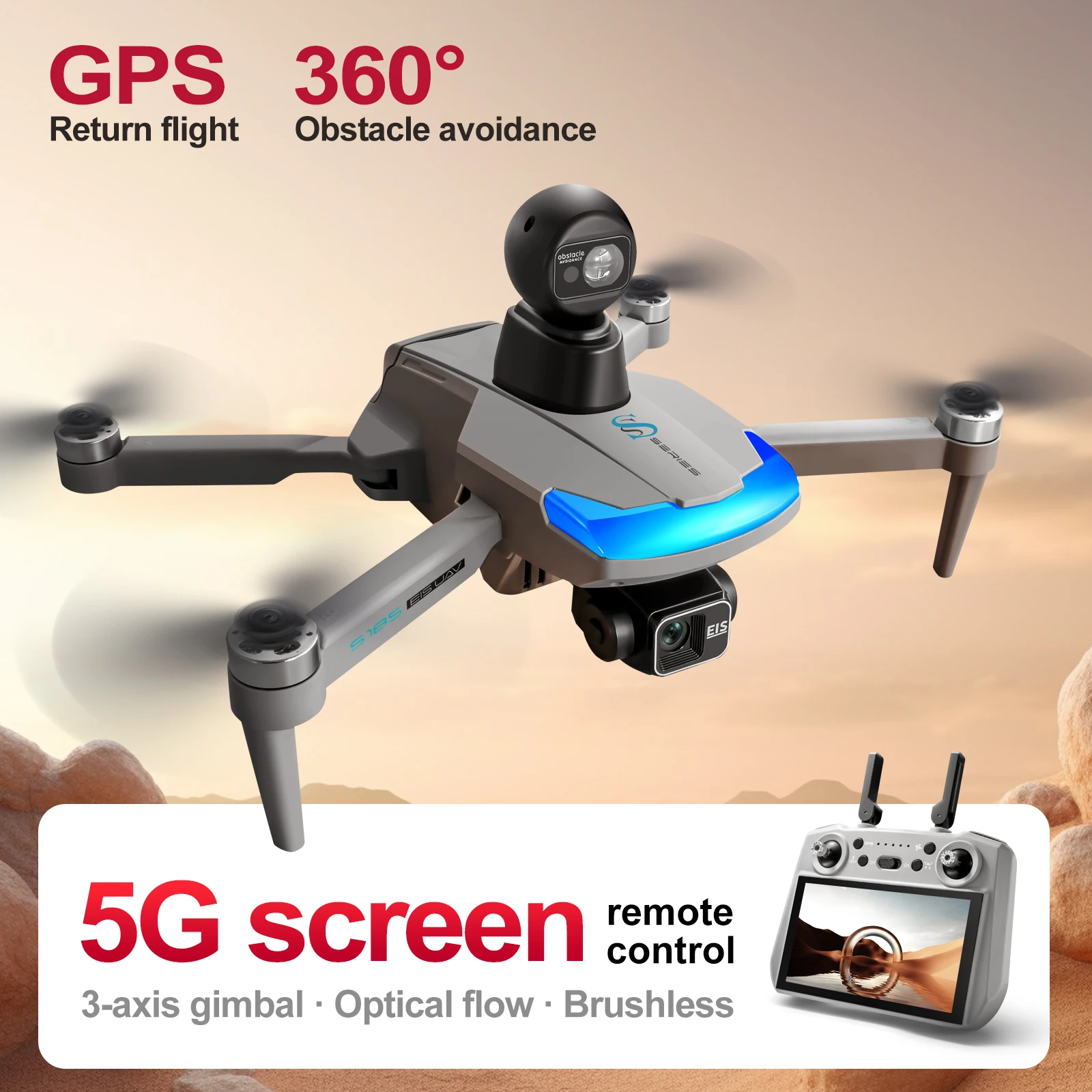Drone Mapping - S185 전문 드론 2.7K HD 듀얼