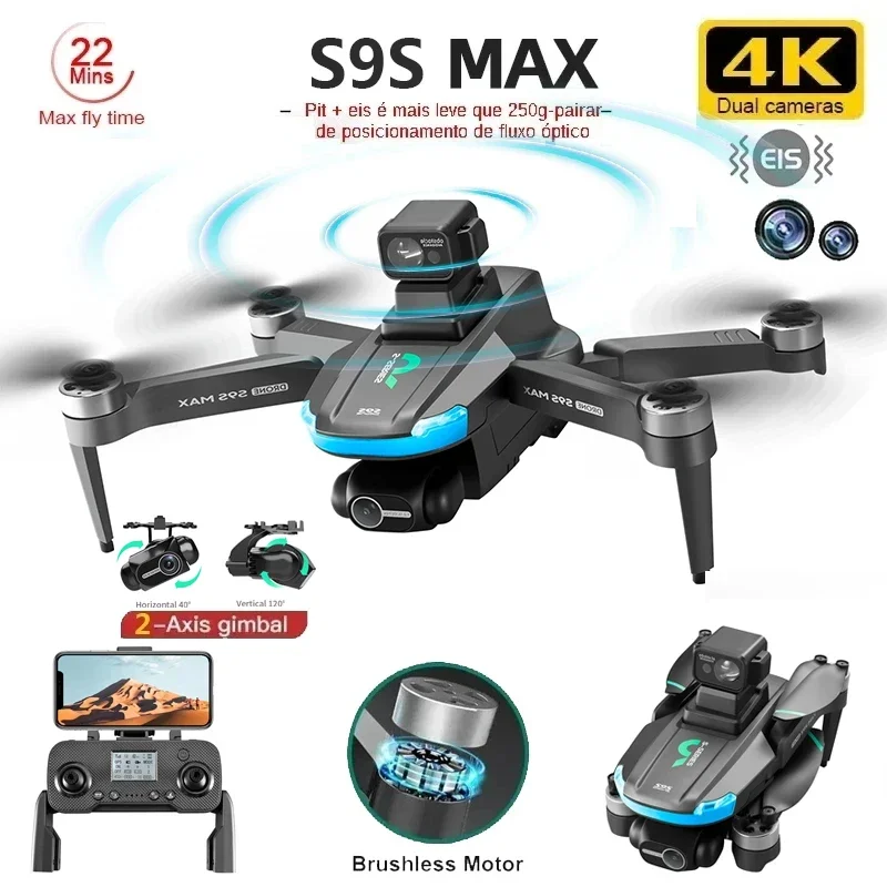 새로운 S9S MAX 미니 드론 4K 2축 PTZ HD - Drone Mapping 리뷰 및 가격