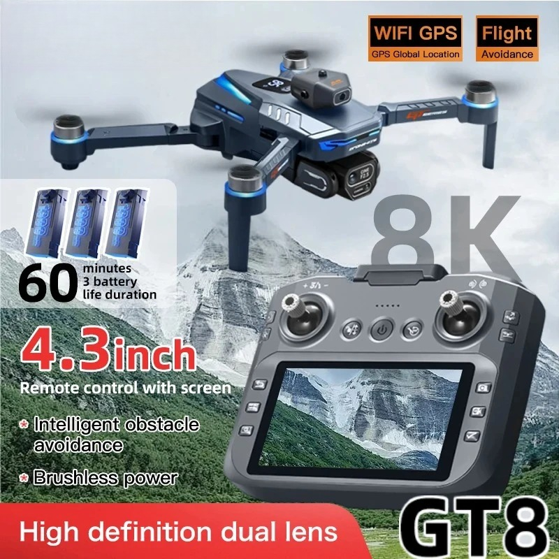 오리지널 GT8 드론 8K 전문가용 듀얼 카메라 GPS - Drone Mapping 리뷰 및 가격