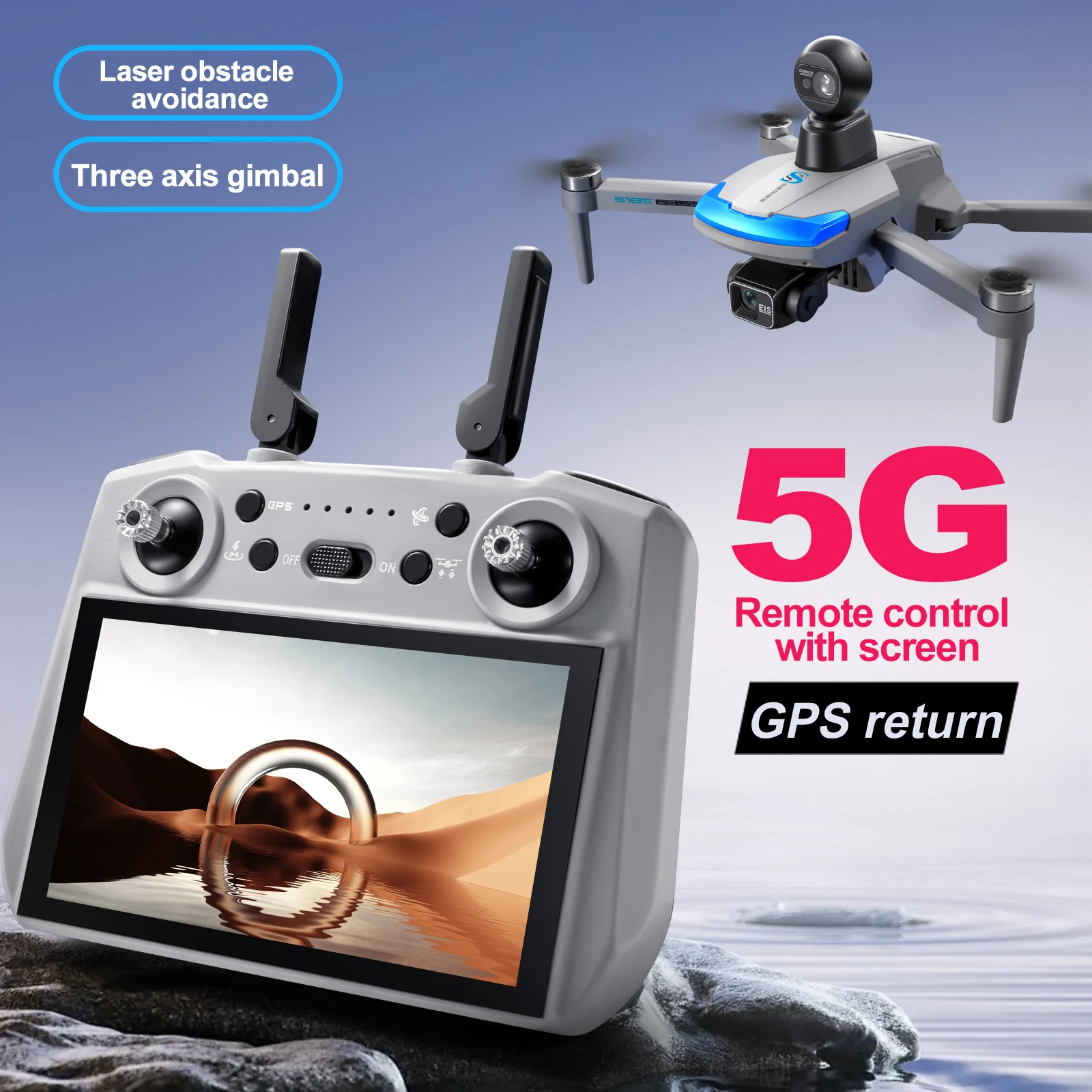 S185 전문 드론 2.7K HD 듀얼 카메라 터치 스 - Drone Mapping 리뷰 및 가격